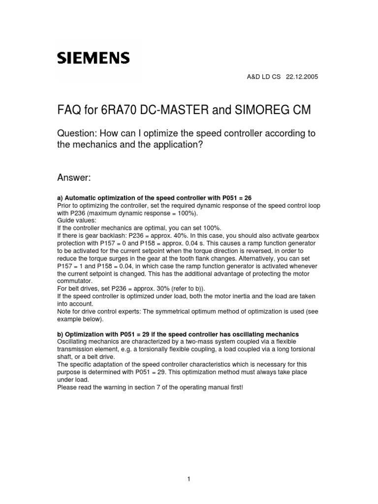 How Can I Optimize The Speed Controller According To The Mechanics and ...