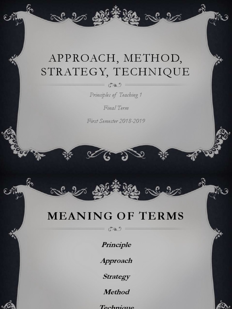 07 Approach Method Strategy Technique | PDF | Lesson Plan | Reading ...