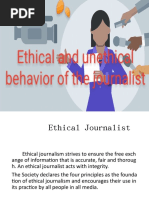 Ethical and Unethical Behavior of The Journalist by Christopher Paera & Glenda