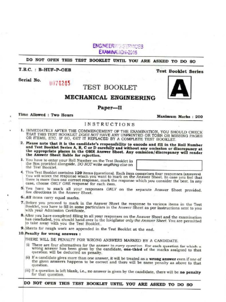Mech Engg Paper-2a PDF | PDF