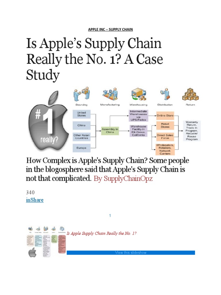 Apple Supply Chain Analysis 2024 | PDF | Supply Chain | Apple Inc.