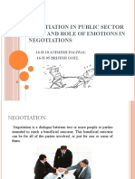 Negotiation in PSU and Role of Emotions in Negotiations