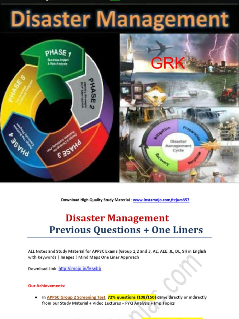 APPSC Disaster Management Study Guide | PDF | Social Science | Science ...
