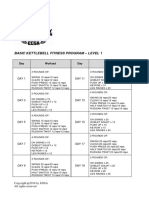 Basic KB Fitness Program Level 1 PDF