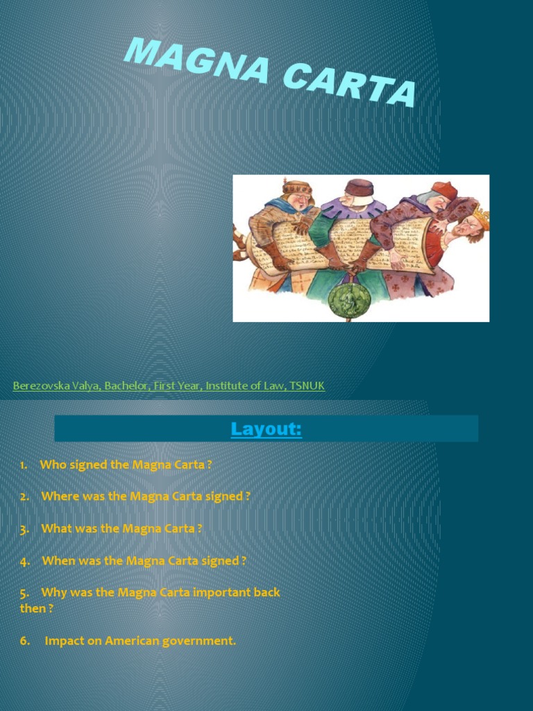 Importance of the Magna Carta in Democracy | PDF | Magna Carta | Law Of ...