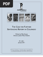 The Case for Further Sentencing Reform in Colorado