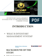 Inventory Management System For Ucorp Philippines (Thesis Title)