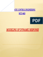 Modeling of Dynamic Response: Automatic Control Engineering MCE 4663