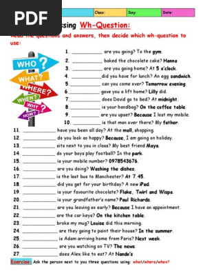 guess the missing wh question grammar drills 126471 pdf