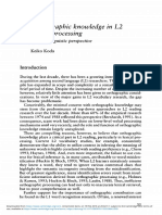 Orthographic Knowledge in L2 Lexical Processing: A Cross-Linguistic Perspective