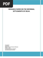 Research Paper on Informal Settlements of Delhi
