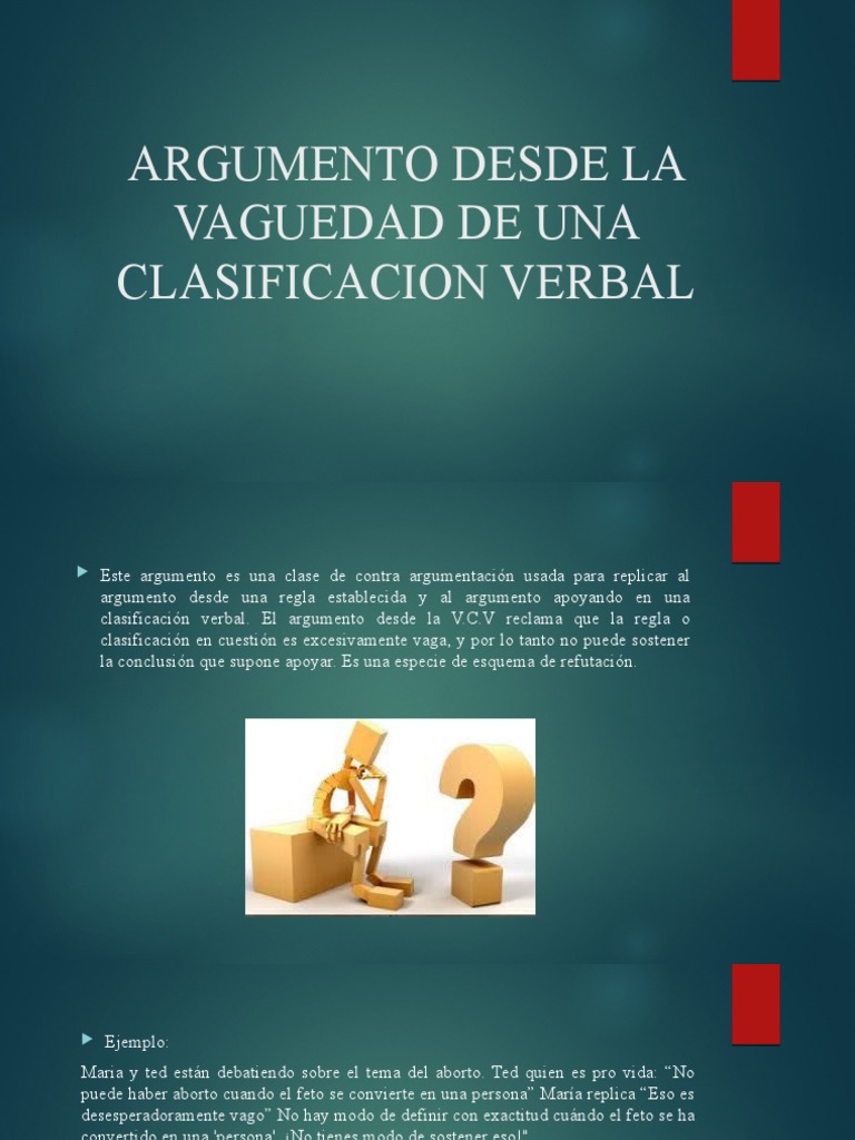 Argumento desde la Vaguedad Verbal | PDF | Filosofía