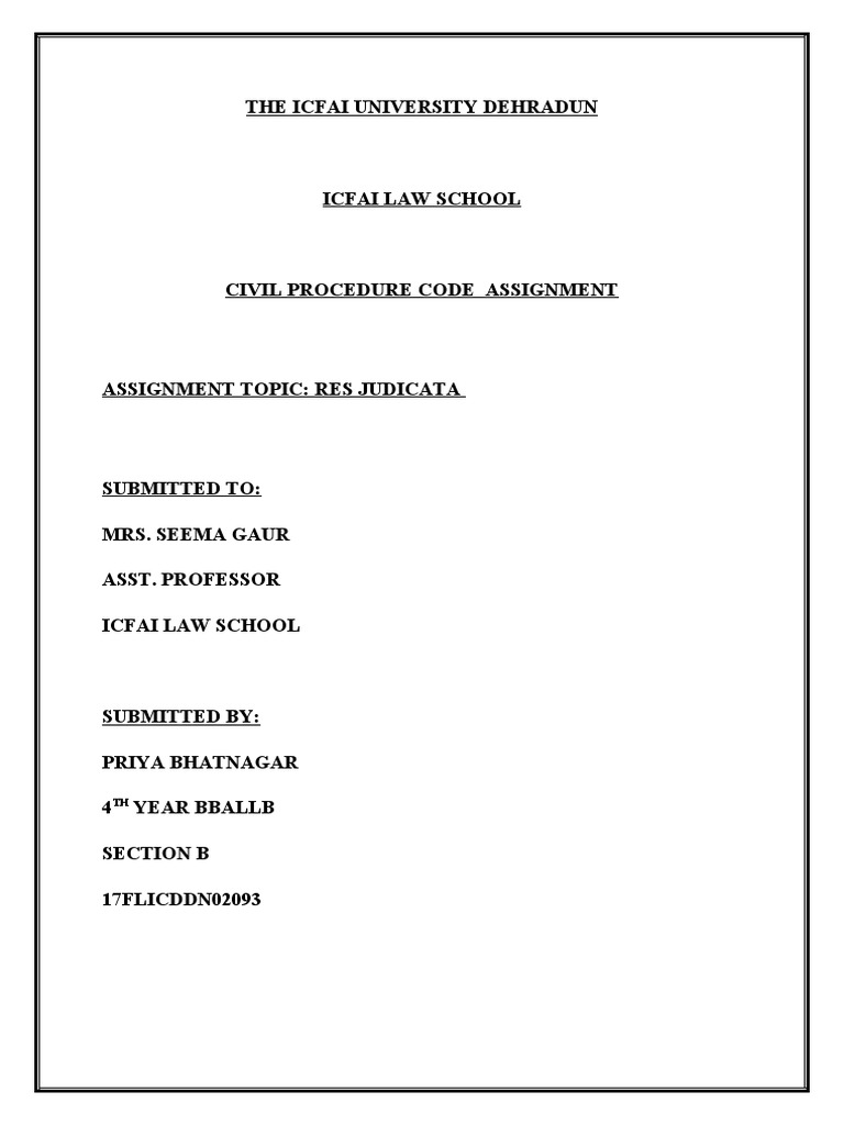 Res Judicata in Civil Procedure Code | PDF | Res Judicata | Lawsuit