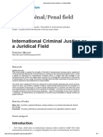 International Criminal Justice as a Juridical Field