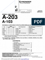 Pioneer A103, A203, 205