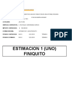 Estimacion 1 Finiquito El Mirador Sap