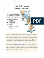 Independencia Latinoamérica causas