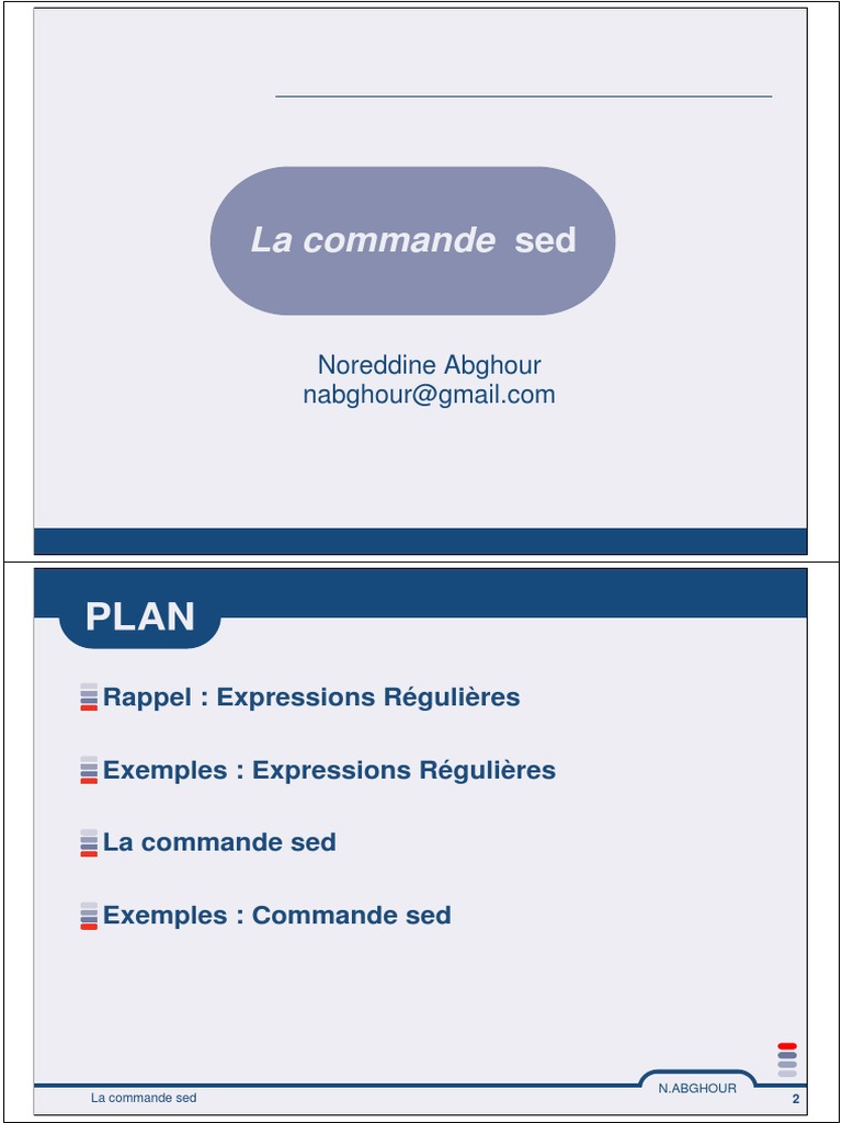 Introduction à la commande sed | PDF | Expression régulière | Unix