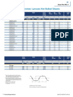 Product Range Overview: Larssen Hot Rolled Sheets: Sheet Pile HRS U