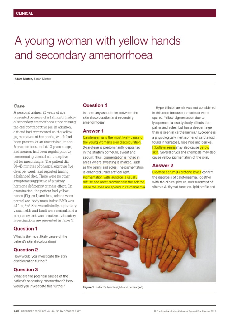 AFP 2017 10 Clinical Yellow Hands | PDF | Endocrine System | Medical ...