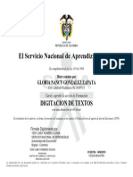 Certificado Sena Digitacion de Textos