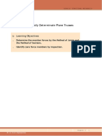 Chapter 3 Analysis of Statically Determinate Plane Trusses: Learning Objectives