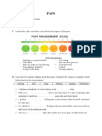 I. Look at This Scale Match The Scale With The Description of The Pain