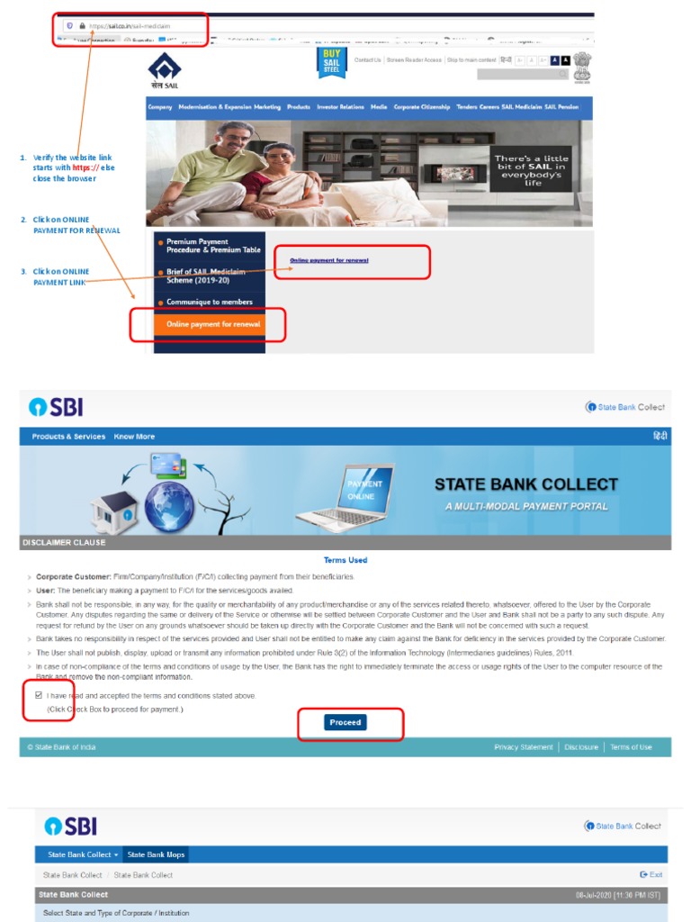 SAIL MEDICLAIM Step by Step Renewal Process PDF