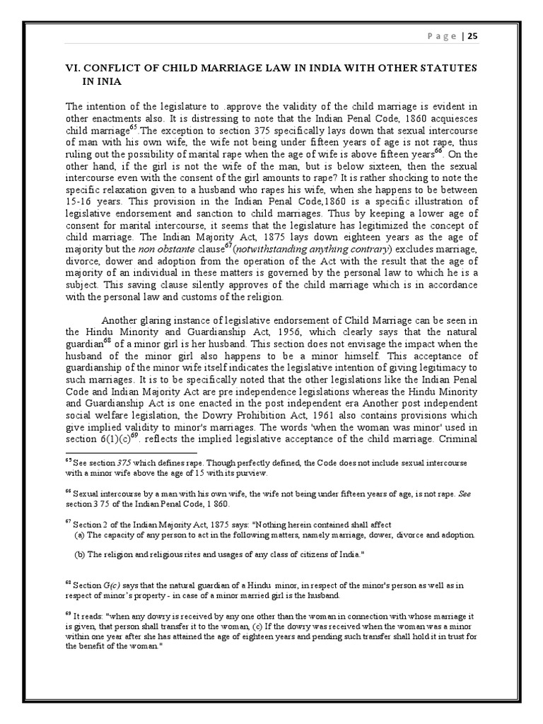 Child Marriage Law Conflicts in India | PDF | Wife | Husband