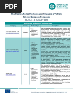 Healthcare & Medical Technologies - Singapore & Vietnam Selected European Companies