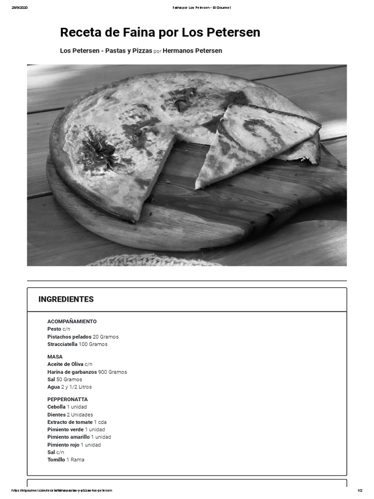 Faina Por Los Petersen - El Gourmet | PDF | Ingredientes de comida |  Alimentos