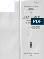 Le Sens Commun (4deg edition) - Garrigou-Lagrange, Reginald, O.P_
