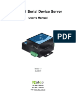 SE5001 Serial Device Server: User's Manual