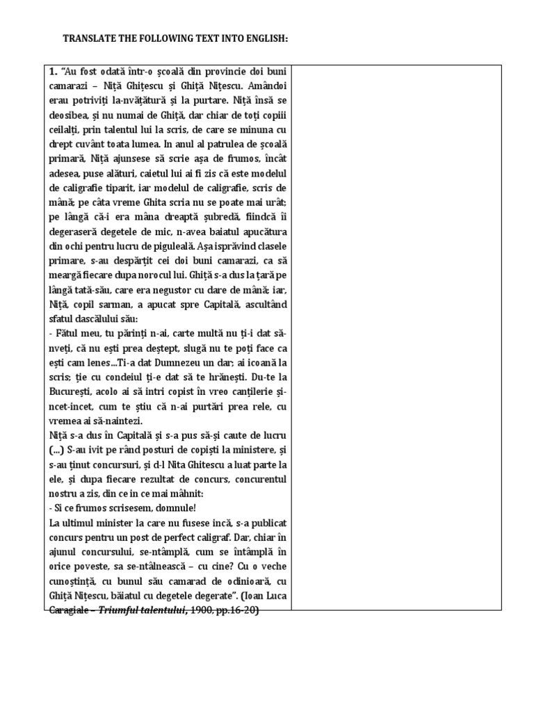 Texts For Translation Practice - Part 1 | PDF