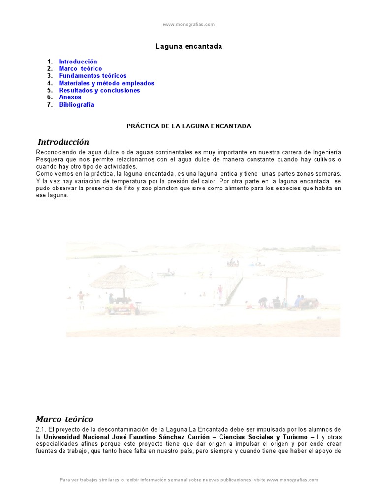 Leyendas y estudios de la Laguna Encantada | PDF | Agua | Naturaleza
