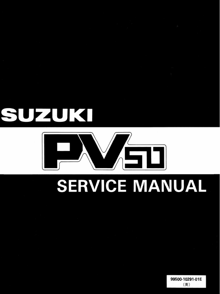 Suzuki PV50 '87-'90 Service Manual | PDF