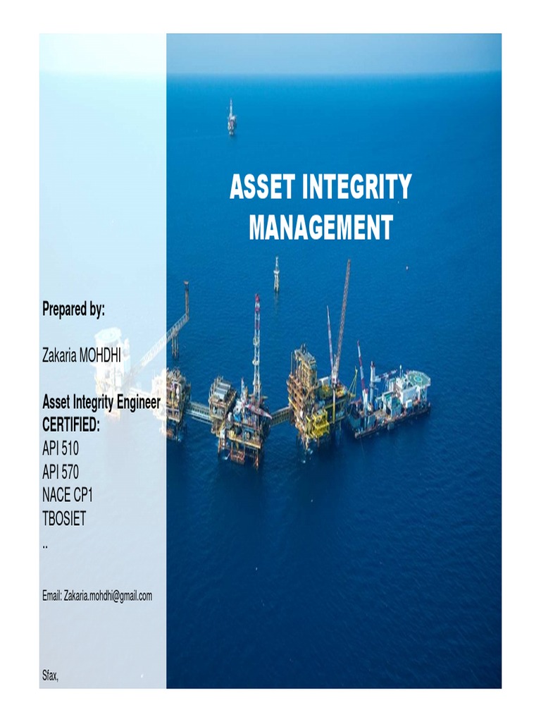 Asset Integrity Management Overview | PDF | Electrochemistry | Anode