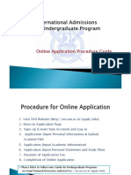 Online Application Procedure Guide