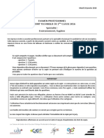 1 Sujet Environnement Hygiene PDF
