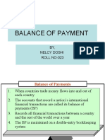 Balance of Payment: BY, Nelcy Doshi ROLL NO-023
