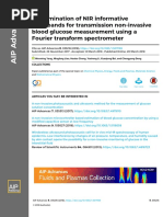 Determination of NIR Informative Wavebands For Transmission Non-Invasive Blood Glucose Measurement Using A Fourier Transform Spectrometer