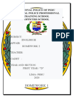 Homework 1: National Police of Peru National Police Professional Training School Officers School