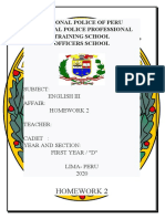 Homework 2: National Police of Peru National Police Professional Training School Officers School