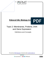 Membranes, Proteins, DNA and Gene Expression