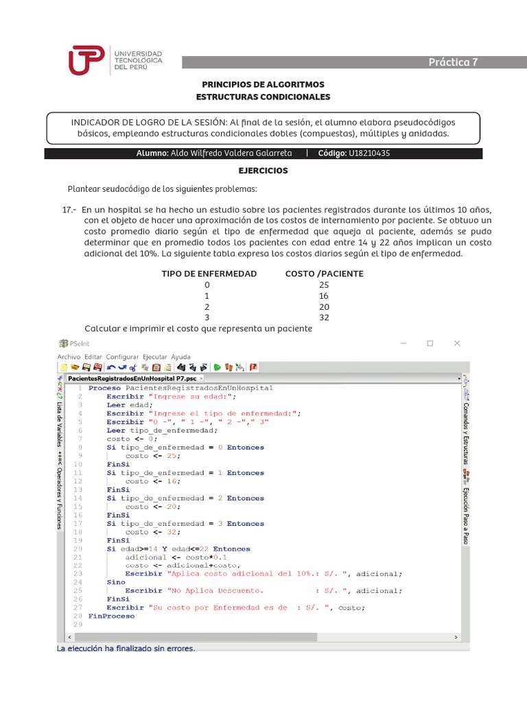 Práctica 7 Condicional | PDF