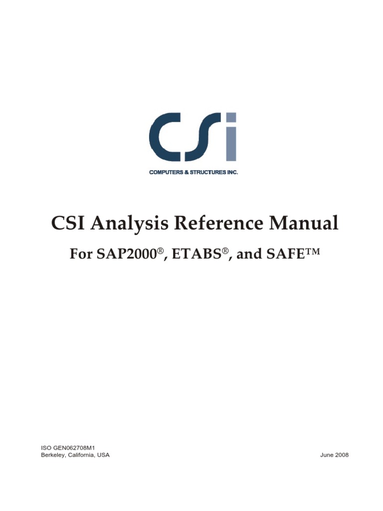 CSI Analysis Reference | PDF | Cartesian Coordinate System | Coordinate ...