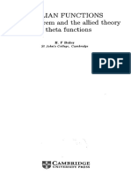 Abelian Functions Abel's Theorem and The Allied Theory of Theta Functions