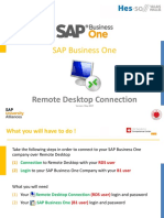 SAP Business One: Remote Desktop Connection