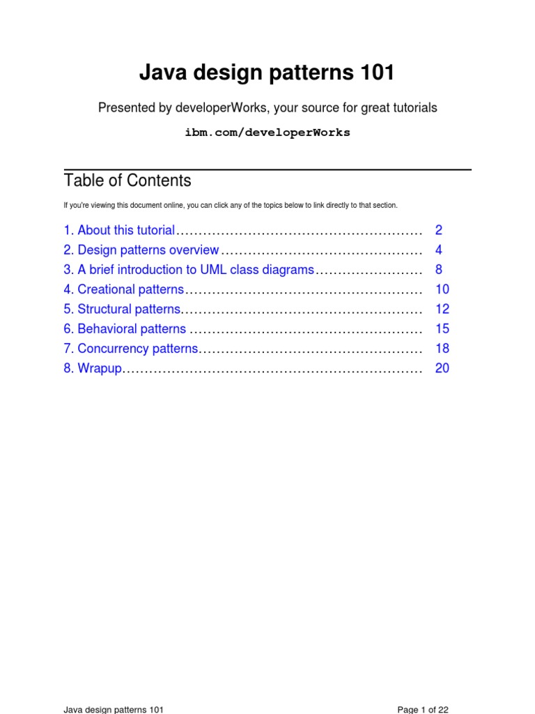 Java Design Patterns 101 | PDF