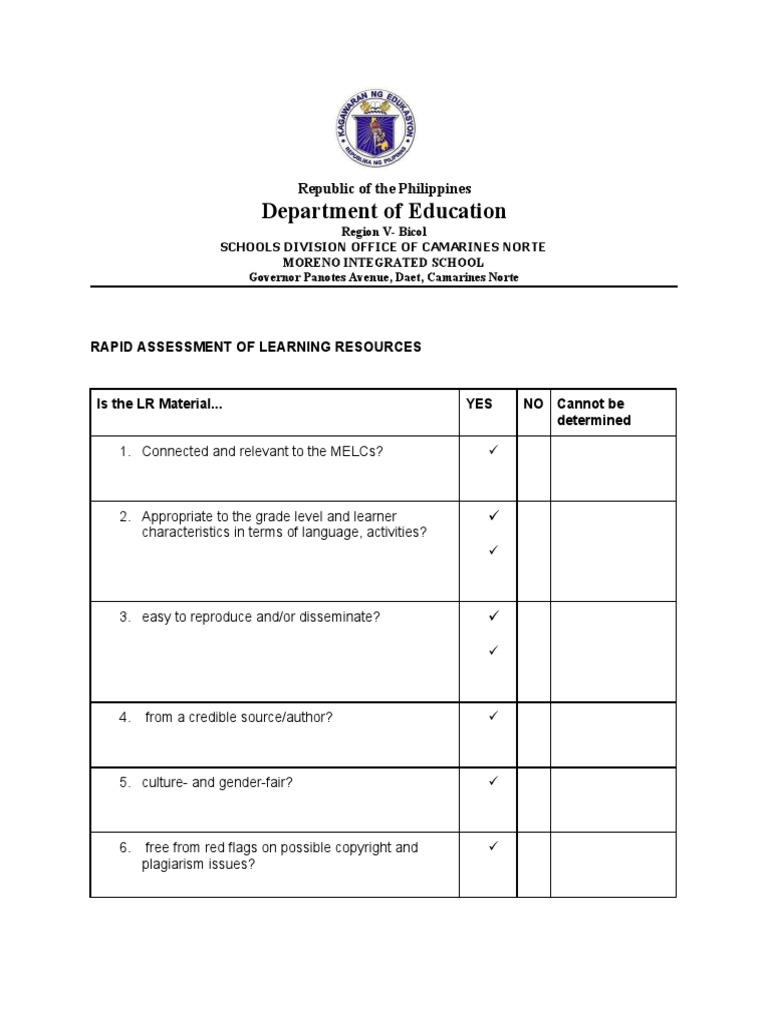 Department of Education: Republic of The Philippines | PDF | Career ...